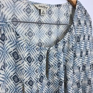 Lucky Brand Rayon keyhole blouse